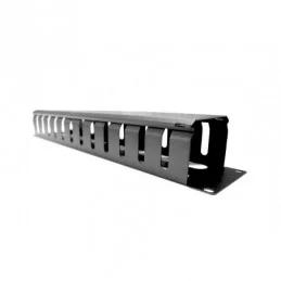 ORGANIZADOR DE CABLES HORIZONTAL 2 UNIDADES DE 5 ANILLAS CON TAPA METALICO  REGUVOLT