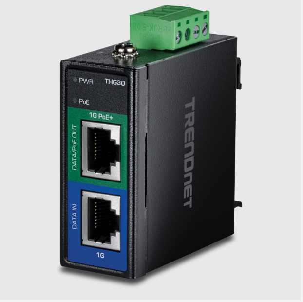 INDUSTRIAL INYECTOR POE+ 30W RJ45 A RJ45 POE Trendnet