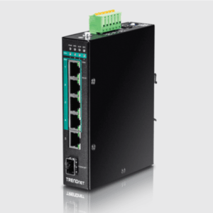INDUSTRIAL SWITCH 4 POE GIGA + 1 SFP +1 RJ45 GIGA - 120 VATIOS ADMINISTRABLE  Trendnet