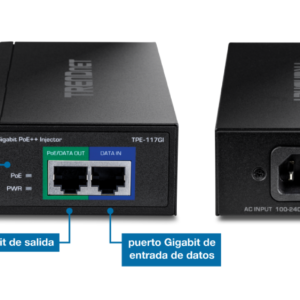 INYECTOR POE++ 60W  Admite IEEE 802.3af / 802.3at / 802.3bt Trendnet