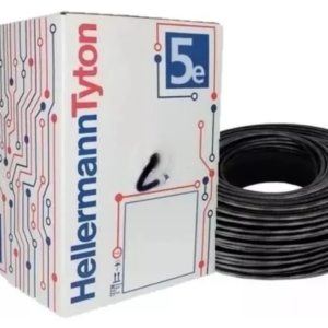 CABLE 4 PARES UTP 24X4 5E EXTERIOR NEGRO CAJA DE CARTON VAINA SIMPLE Hellermann