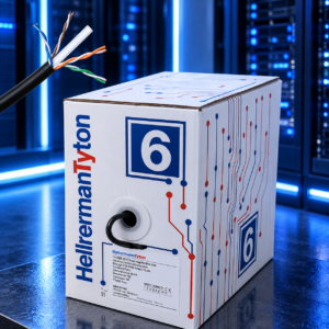 CABLE 4 PARES UTP 24X4 C6 EXTERIOR NEGRO CAJA DE CARTON VAINA SIMPLE Hellermann