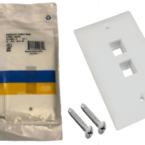FACEPLATE 2 PORTS ECONOMICO BLANCO COMMSCOPE
