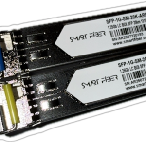 PAR MODULO SFP  BiDi 1.25G 20KM Single-LC ARUBA COMPATIBLE SMARTFIBER