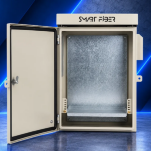 GABINETE DE POSTE  EXTERIOR   60CM alto (util) X 45CM ancho  X 22CM profundidad  EXTERIOR IP 65 OUTDOOR  con soporte incluido smartfiber