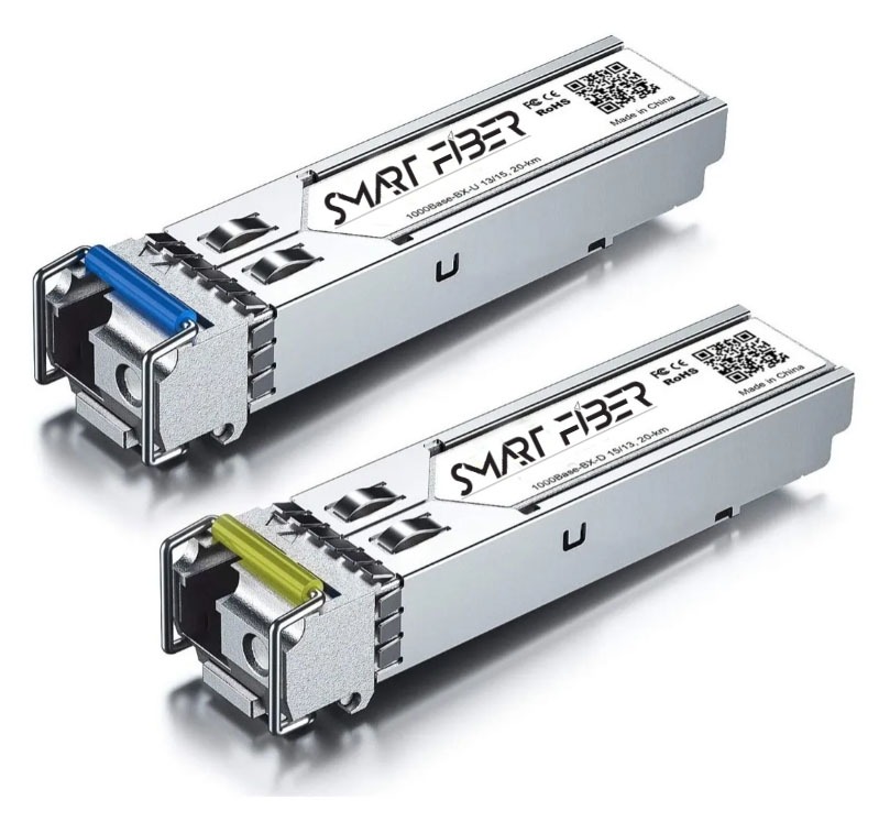 PAR MODULO SFP BiDi 1.25G 20KM Single-LC CISCO COMPATIBLE SMARTFIBER