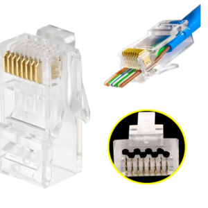 PLUG CAT 6 UTP PASANTE COMPATIBLE FURUKAWA COMMSCOPE HELLERMANN