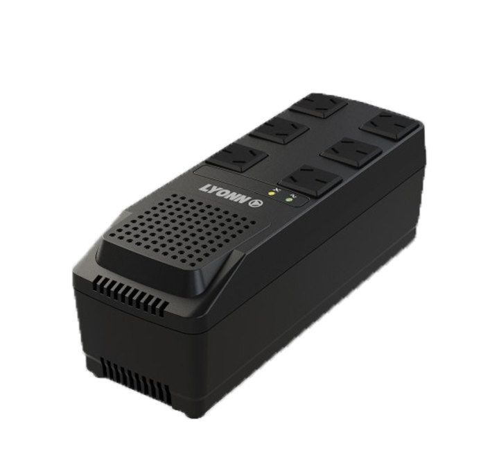 LYONN ESTABILIZADOR DE TENSION 1200VA 6 TOMAS