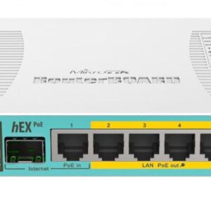 RB MIKROTIK RB HEX POE GB FUENTE/INCLUIDA S/INTERLOC