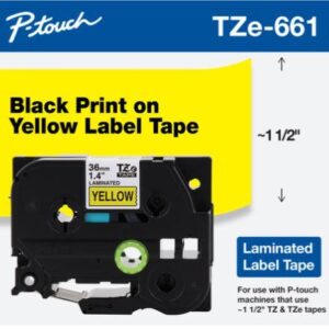 ACC.BROTHER CINTA NEGRO EN AMARILLO 36MM - 8MTS