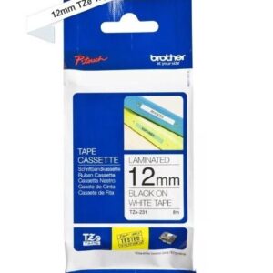 ACC.BROTHER CINTA NEGRO EN BLANCO 12MM - 8MTS EXTRA