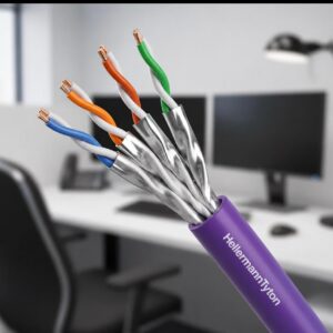 CABLE 4 PARES FTP 24X4 C6A INT LSZH VIOLETA BOBINA DE MADERA DOBLE VAINA Hellermann