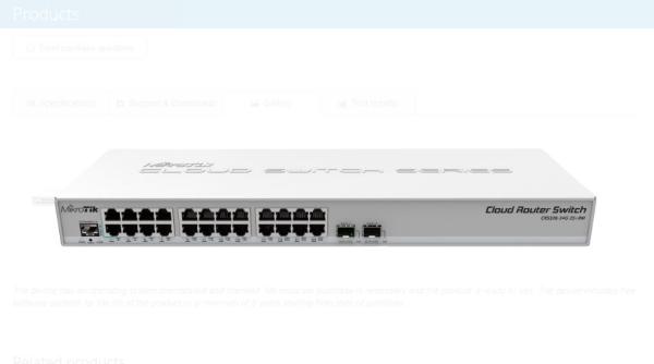 SWITCH MIKROTIK 326-24G-2S+ L5 24ETH 2SPF+ RACKMOUNT S/F