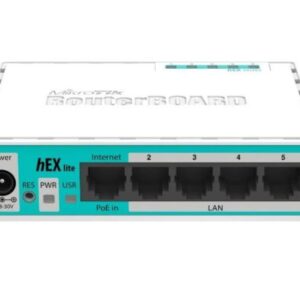RB MIKROTIK 750R2 5ETHERNET LVL4 CASE Y FUENTE S/F