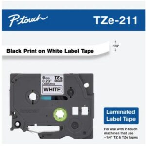 ACC.BROTHER CINTA NEGRO EN BLANCO 06MM - 8MTS