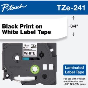 ACC.BROTHER CINTA NEGRO EN BLANCO 18MM - 8MTS