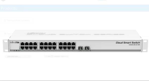 SWITCH MIKROTIK 326-24G-2S+RM 24ETH 2SPF+ S/F