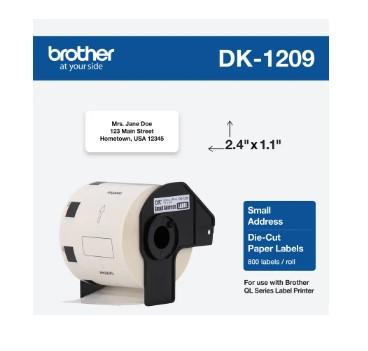 INSUMOS BROTHER Etiquetas autoadhesivas de papel 29X62M