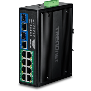 10-Port Industrial Gigabit 400W PoE++ DIN-Rail Switch Trendnet