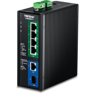 6-Port Industrial 2.5G PoE++ DIN-Rail Switch with 10G Ports Trendnet