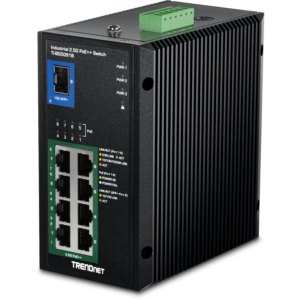 9-Port Industrial 2.5G DIN-Rail PoE++ Switch with 10G SFP+ Port Trendnet
