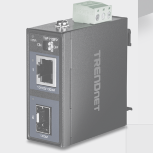 Hardened Industrial 100/1000Base-T to SFP Media Converter Trendnet