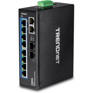 10-Port Hardened Industrial Gigabit DIN-Rail Switch Trendnet