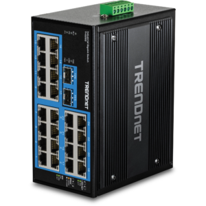 26-Port Hardened Industrial Gigabit DIN-Rail Switch Trendnet