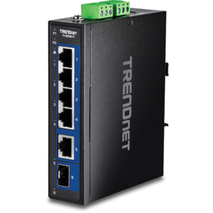 6-Port Industrial 2.5G DIN-Rail Switch with 10G Ports Trendnet