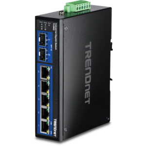 6-port hardened Industrial Gigabit Switch (5 Gigabit / 1 shared SFP / 1 dedicated SFP) Trendnet