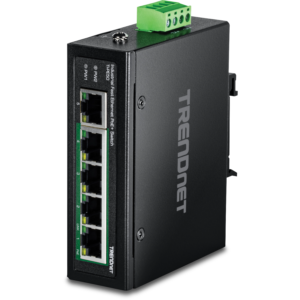 5-Port Industrial Fast Ethernet PoE+ DIN-Rail Switch Trendnet