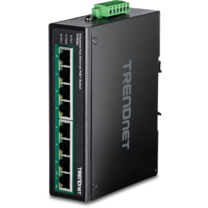 8-Port Industrial Fast Ethernet PoE+ DIN-Rail Switch Trendnet