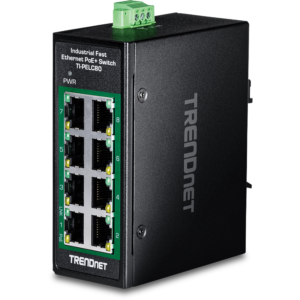 8-Port Industrial Fast Etherne PoE+ DIN-Rail Mini Switch Trendnet