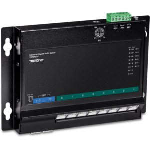 10-Port Industrial Gigabit PoE+ Wall-Mount Front Access Switch Trendnet