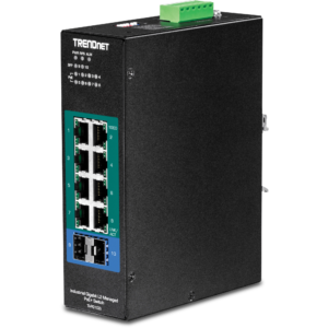 10-Port Industrial Gigabit L2 Managed PoE+ DIN-Rail Switch 24 - 57V Trendnet