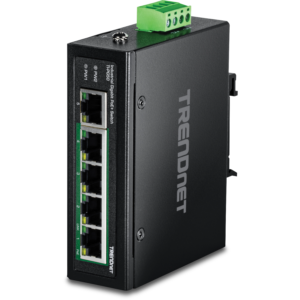 5-Port Industrial Gigabit PoE + DIN-Rail Switch Trendnet