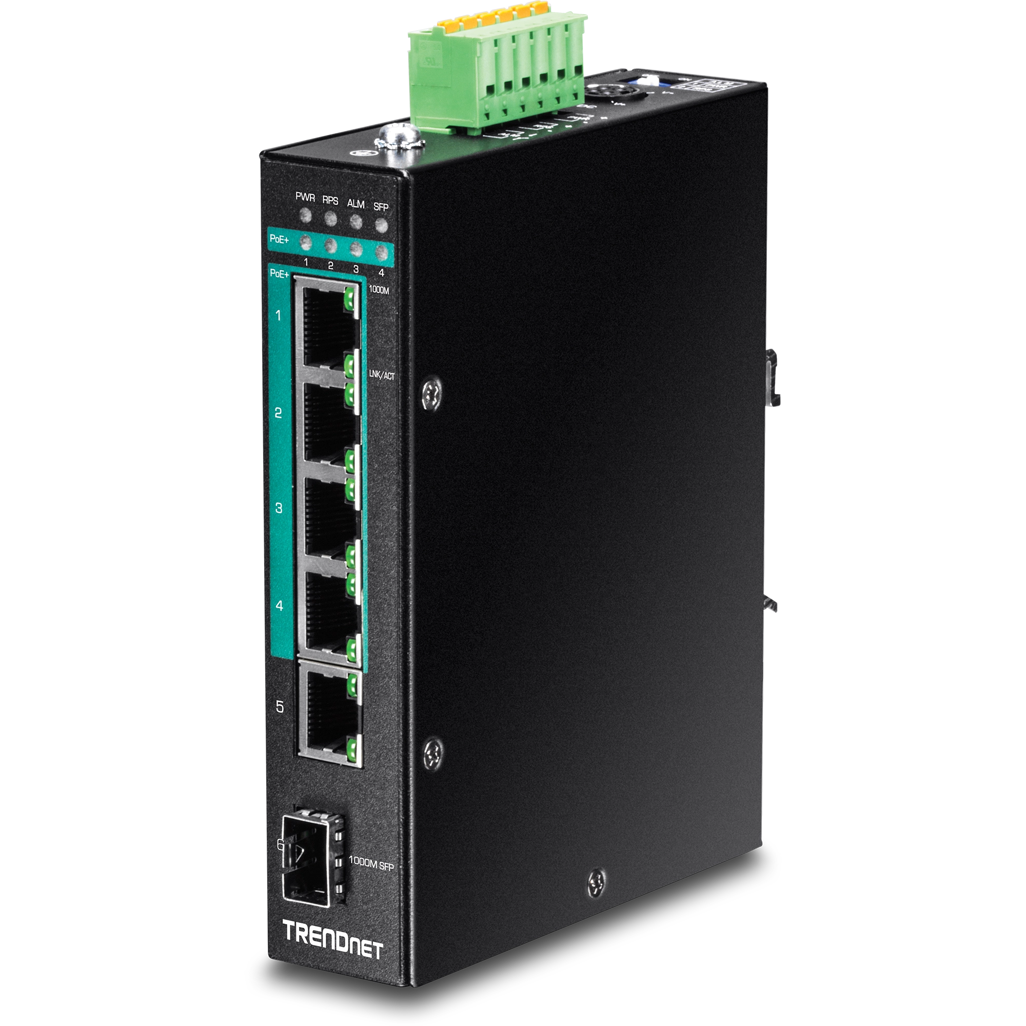 5-port Hardened Industrial Gigabit PoE+ Switch Trendnet