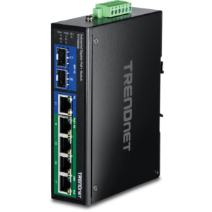 6-port hardened Industrial Gigabit PoE+ Switch /w 2 SFP (Boost Voltage from 12/24/48/VDC to 55VDC) Trendnet
