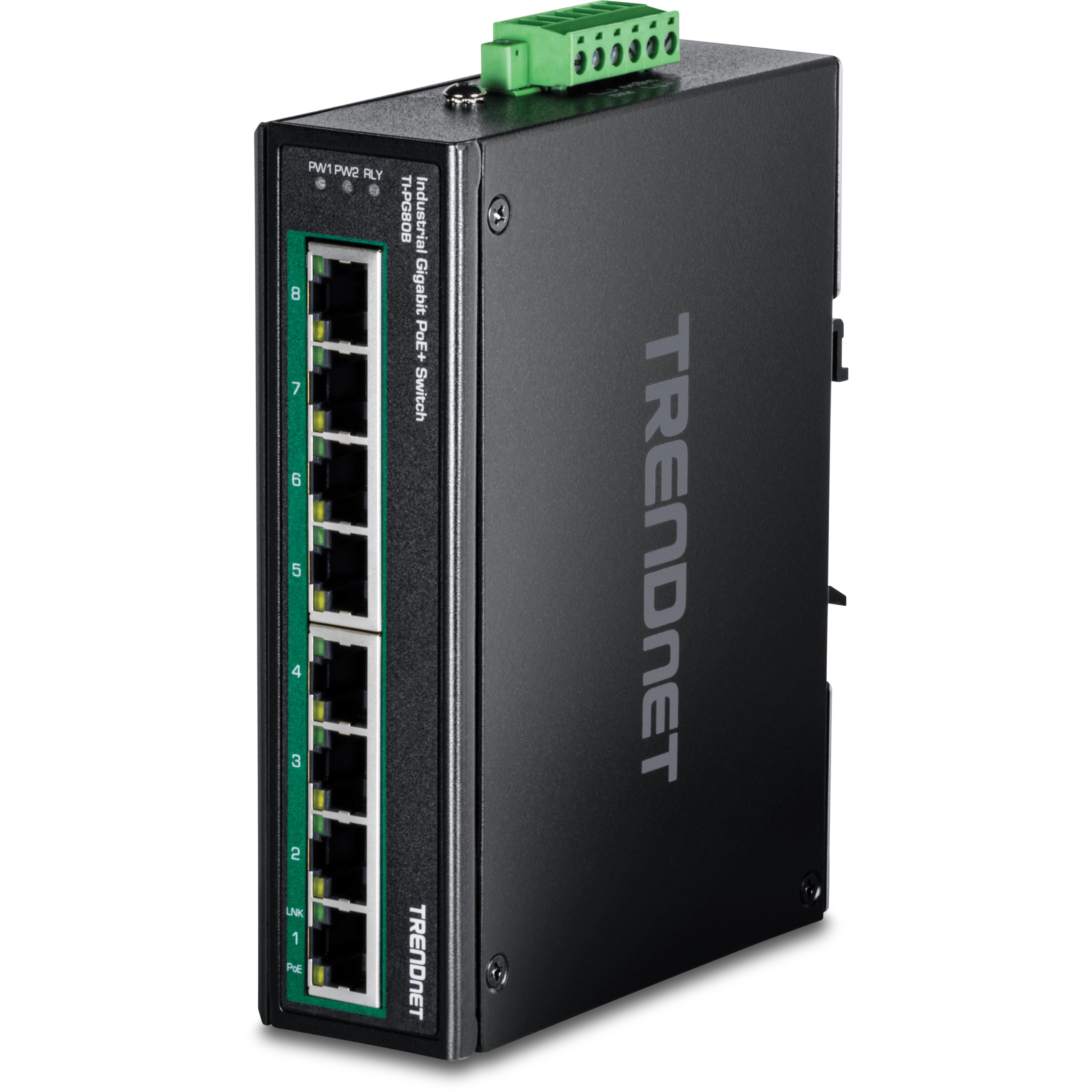 8-port hardened Industrial Gigabit PoE+ Switch Trendnet