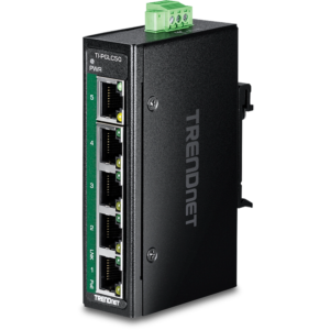 5-Port Industrial Gigabit PoE+ DIN-Rail Mini Switch Trendnet