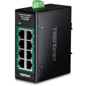 8-Port Industrial Gigabit PoE+ DIN-Rail Mini Switch Trendnet