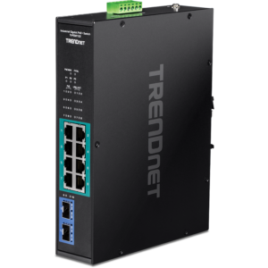 10-port Industrial Gigabit PoE+ DIN-Rail Switch -20° – 65°C (-4° – 149°F) Trendnet
