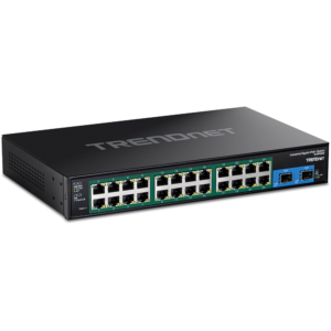 26-Port Hardened Industrial Gigabit PoE+ Rackmount Switch Trendnet