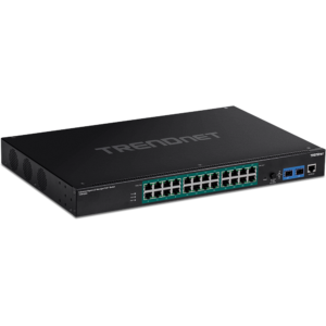 26-Port Industrial Gigabit L2 Managed PoE+ Rackmount Switch Trendnet