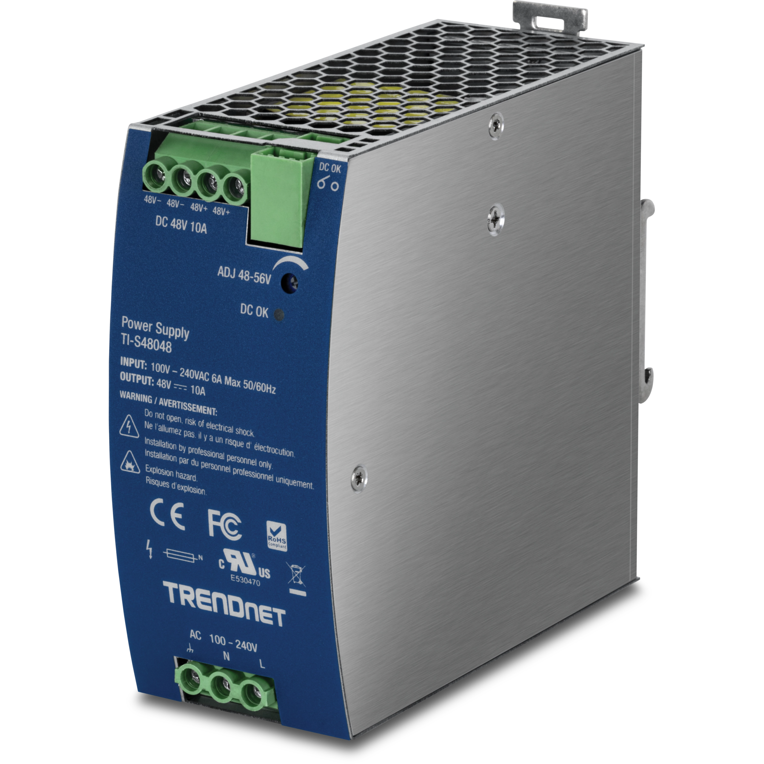 48V 480W Output Industrial DIN-Rail Power Supply Trendnet
