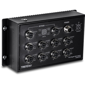 10-Port Industrial EN 50155 M12 Gigabit PoE+ Railway Switch(Project only) Trendnet