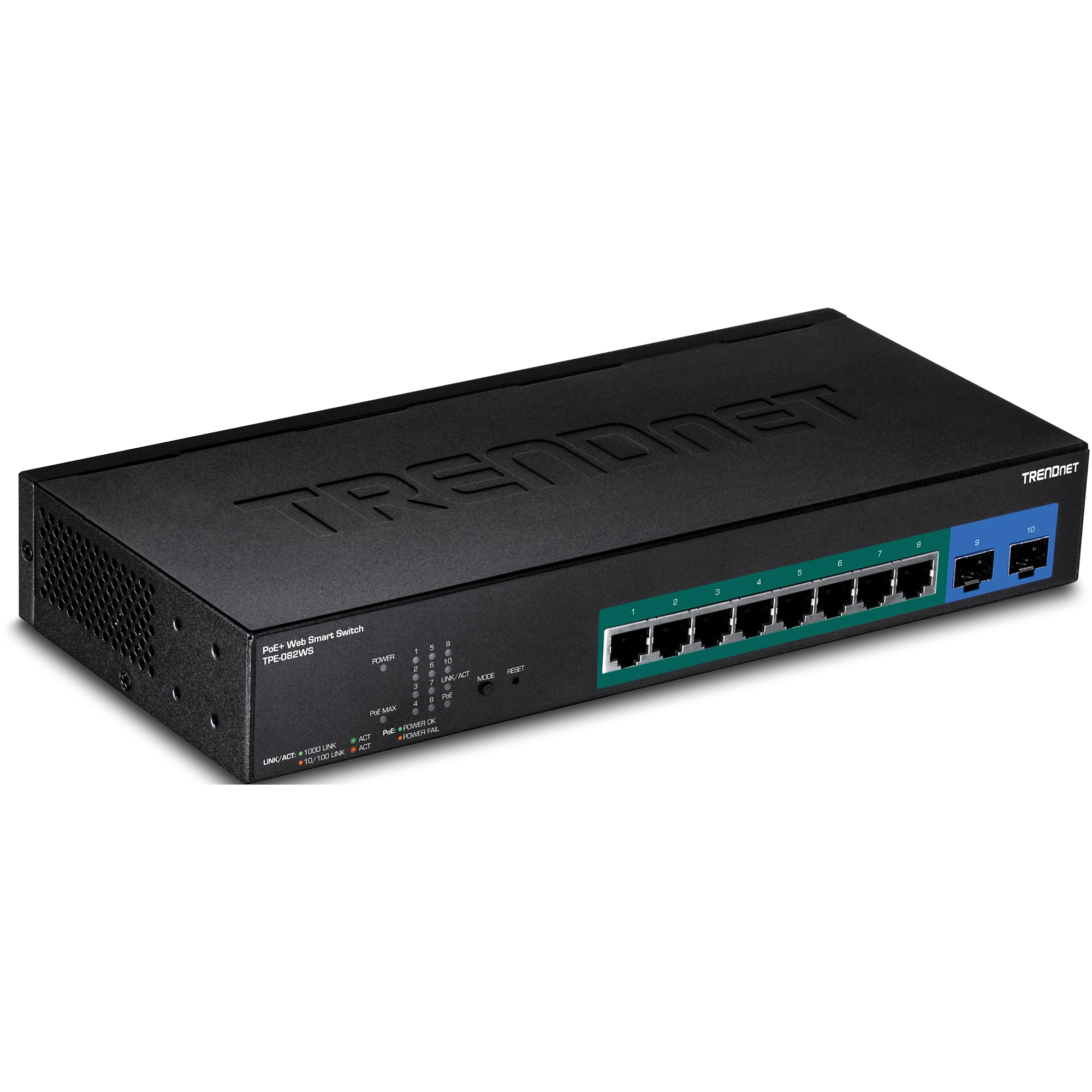 10-Port Gigabit Web Smart PoE+ Switch Trendnet