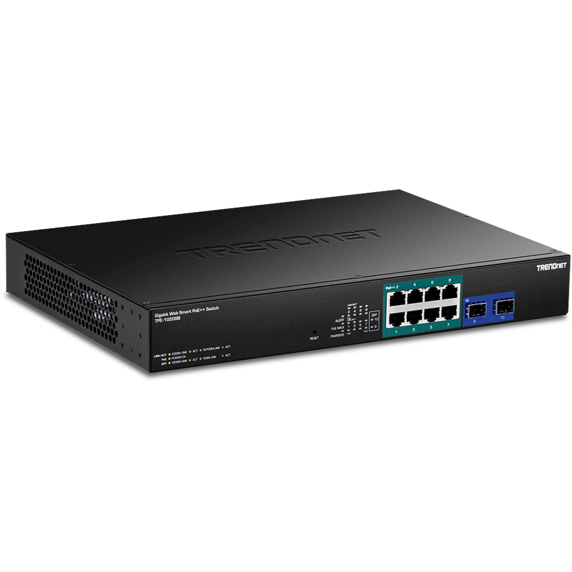 10-Port Gigabit Web Smart PoE++ Switch Trendnet