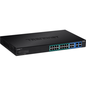 20-port Gigabit Web Smart POE+ Switch w/ 2 Shared SFP Slots (16 PoE+, 2SFP) (185W) Trendnet