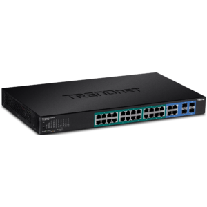 28-port Gigabit Web Smart POE+ Switch w/ 4 SFP slots (24 PoE/PoE+, 4SFP) (185W) Trendnet